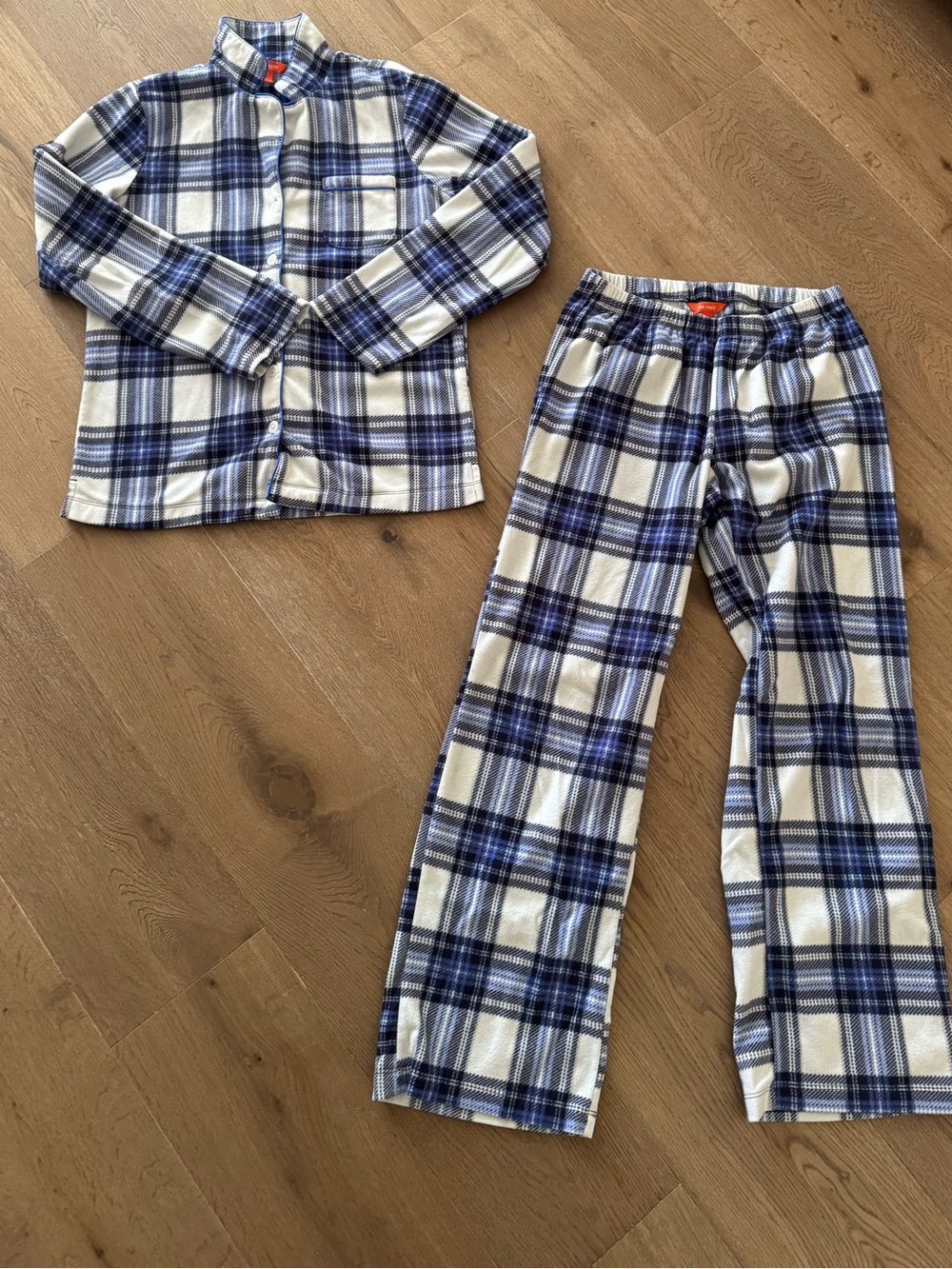 Joe Fresh Blue and White Plaid Pajama Set